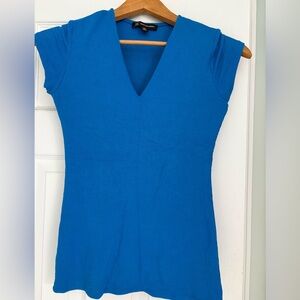 INC International Concepts Vibrant Blue V-Neck Tee